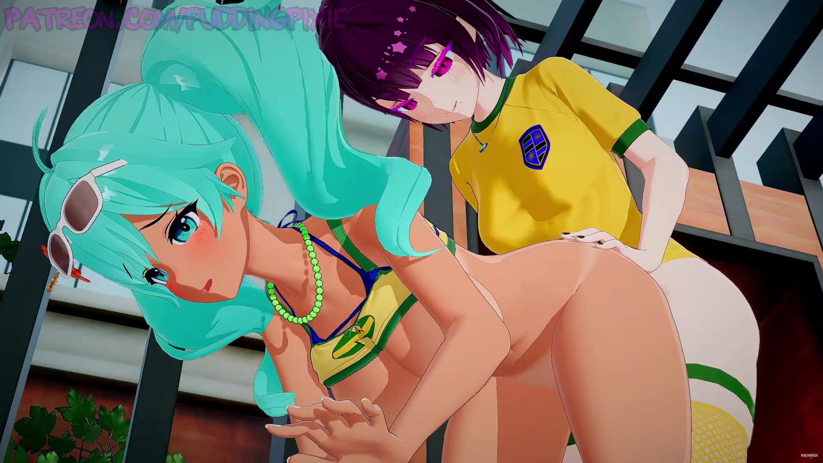 Pixie fucks Brazilian Miku - Free hentai video