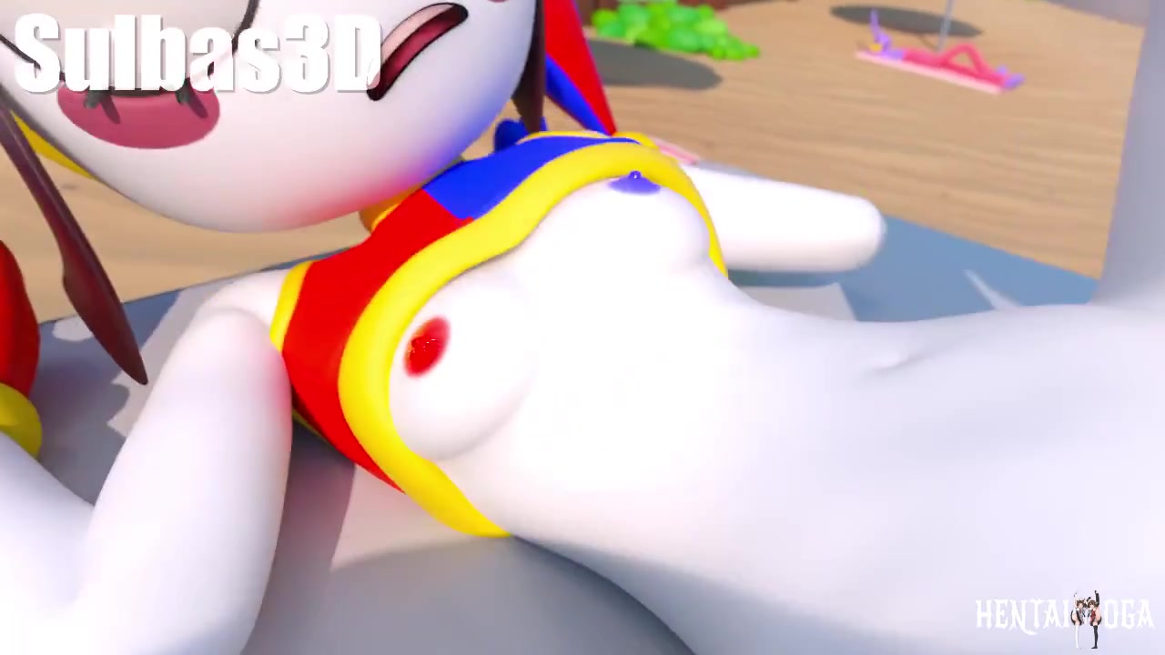 Pomni missionary on the beach - Free hentai video