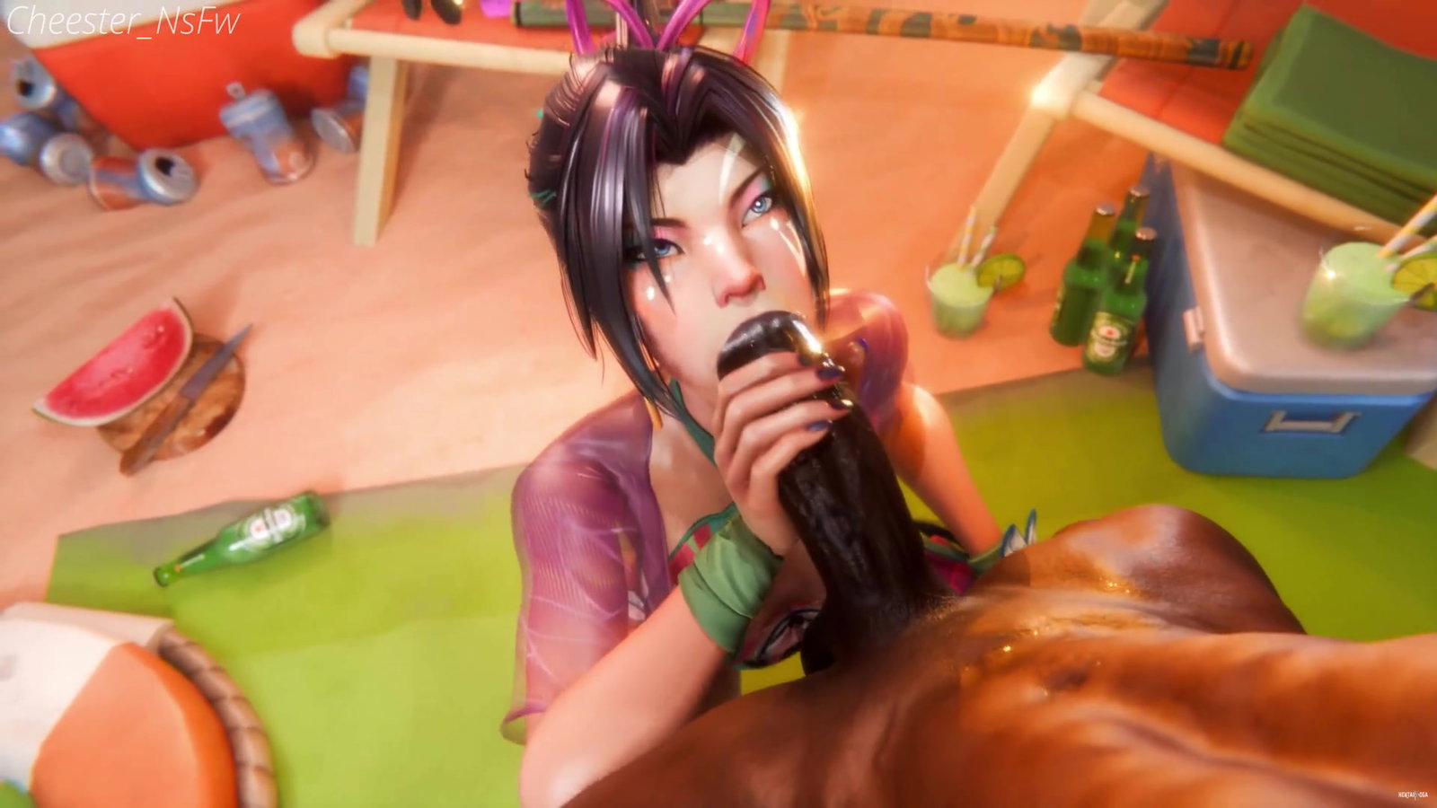 Psylocke ORAL — Version 2 BBC(Angle 1 and 2) - Free hentai video