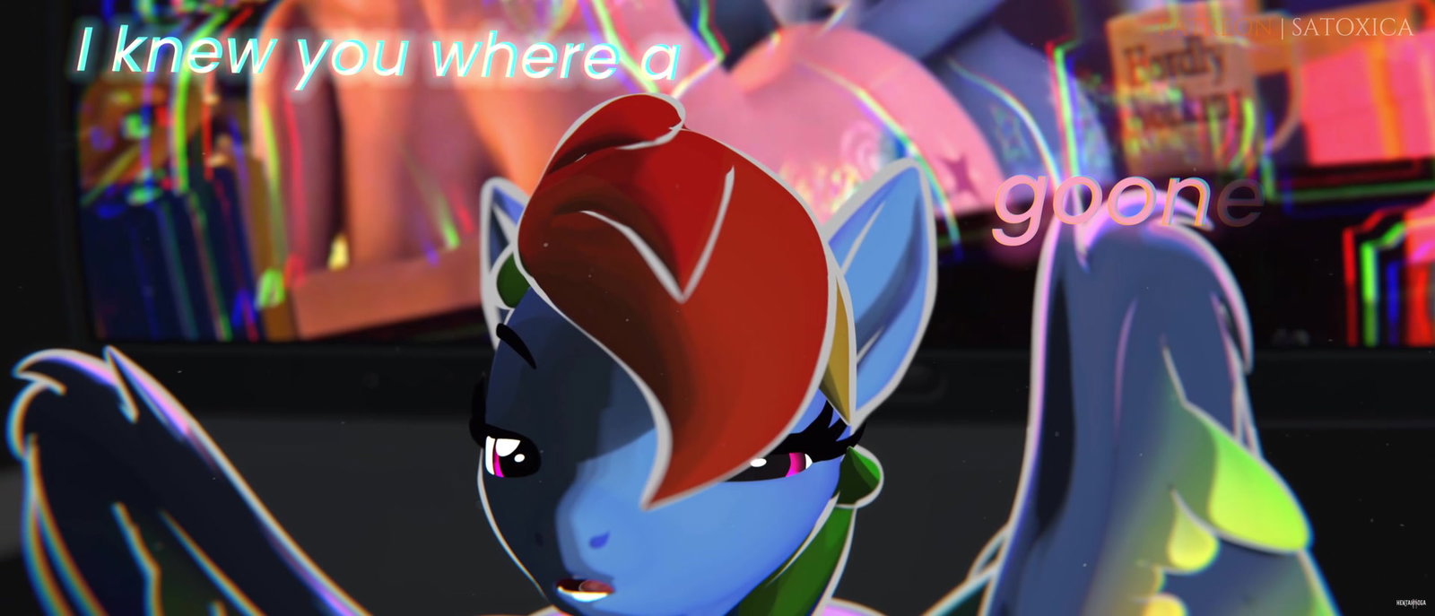 Rainbow Dash catches you gooning (Satoxica) - Free hentai video