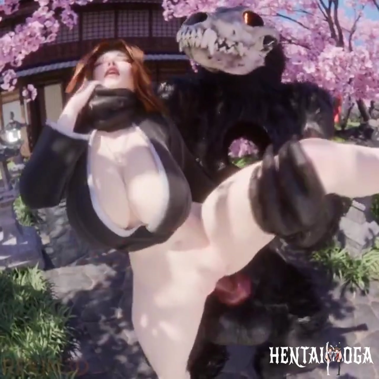 Rangiku fucked by a Hallow - Free hentai video