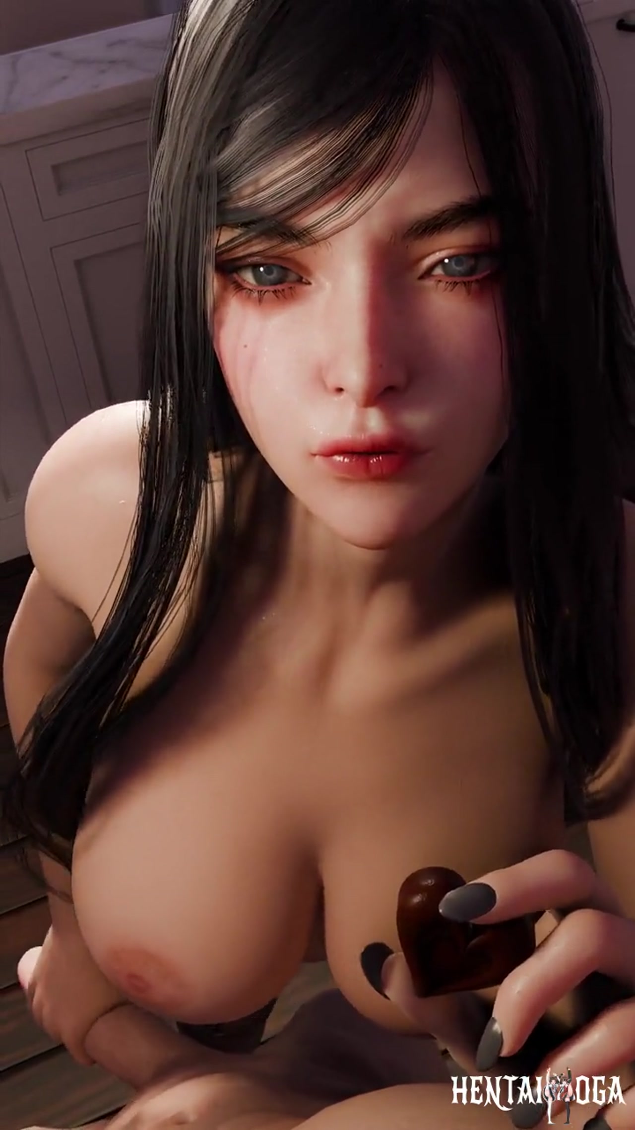 Raven handjob on White day - Free hentai video