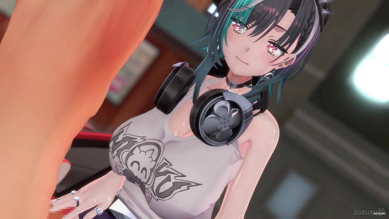 rindo chihaya thigh rub (zuzuzu3D) - Free hentai video