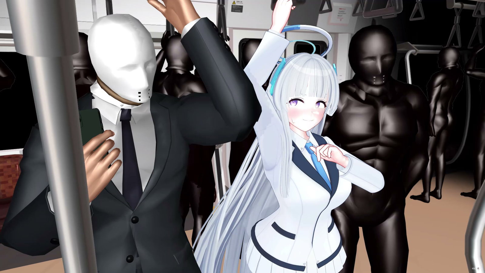 Rio having sex in a train - Free hentai video