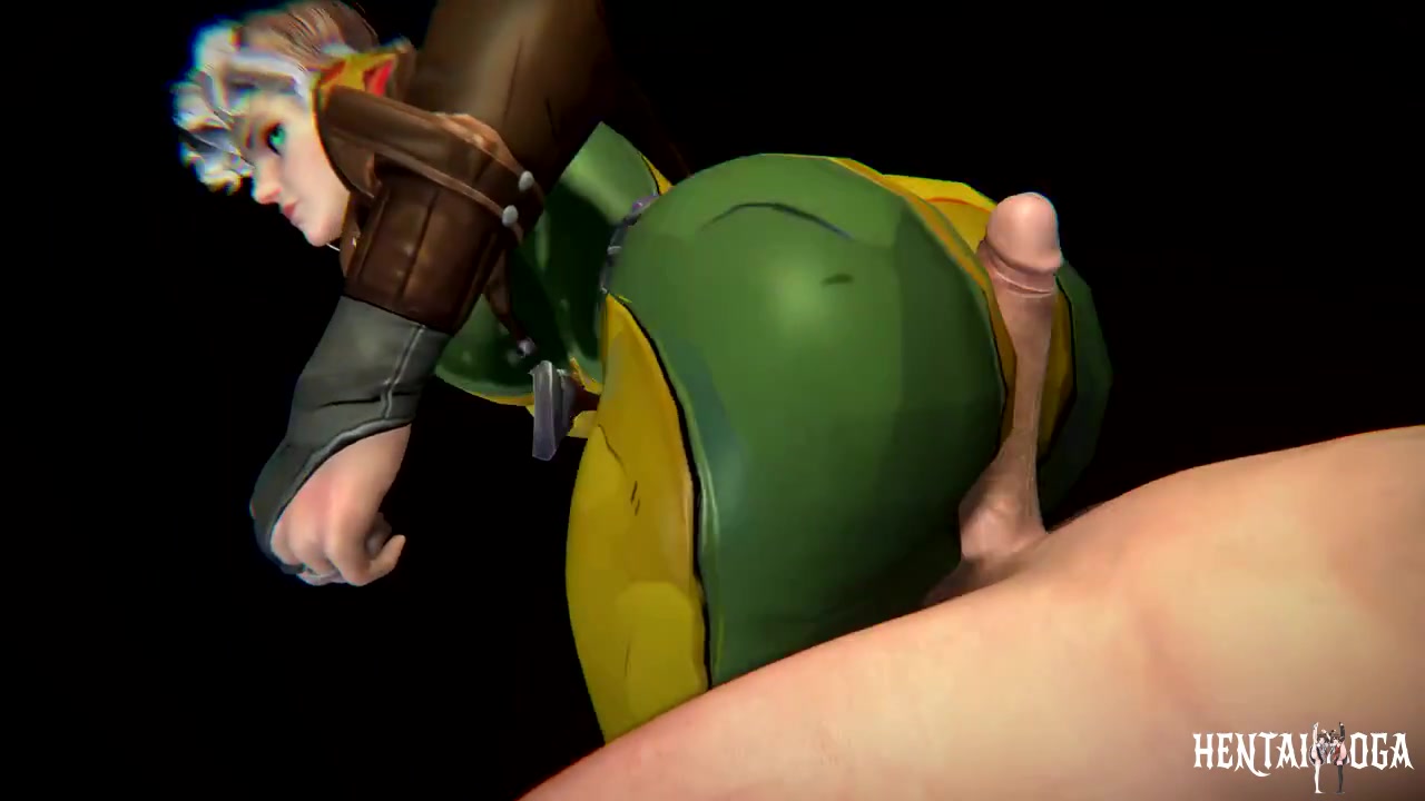 Rogue giving an intense buttjob - Free hentai video