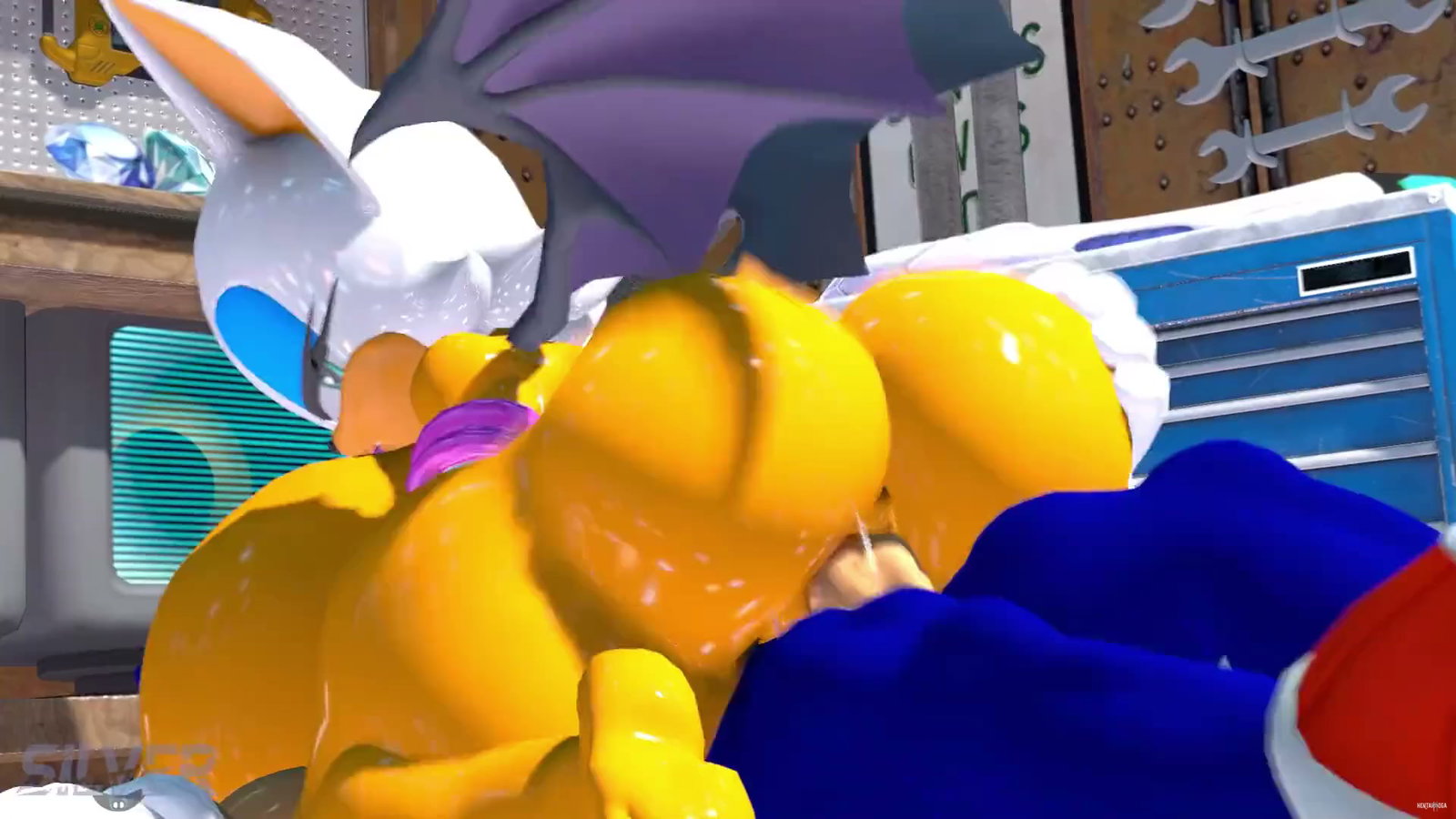 rouge-riding-sonic (sound edit)_Silvertilver - Free hentai video