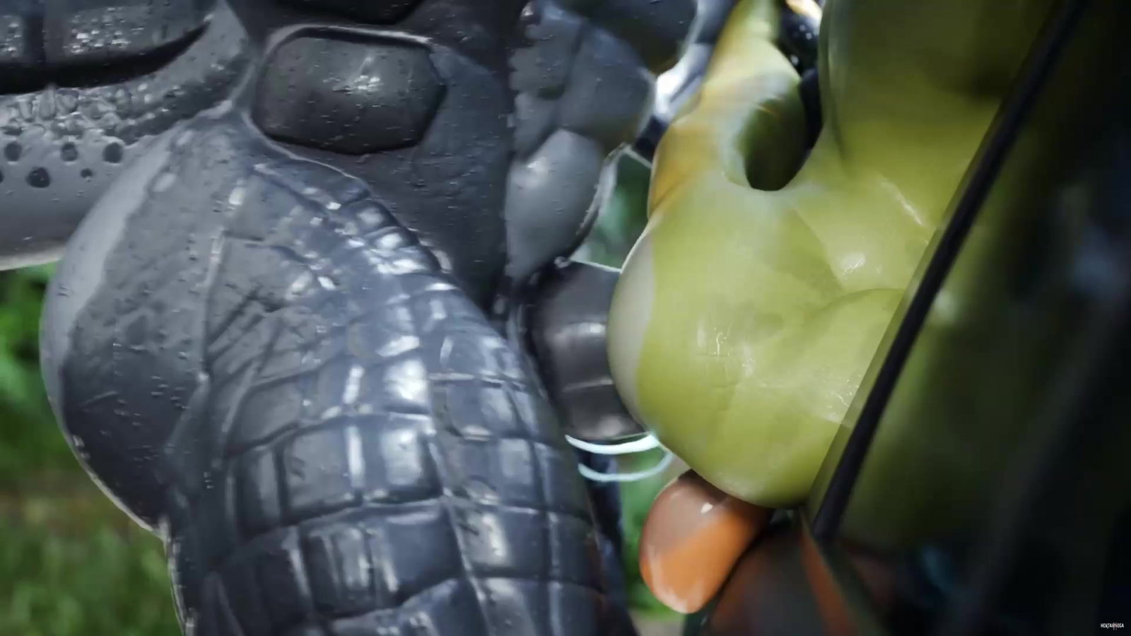 Scalie Gets Dominated By Giant Alligator - Free hentai video