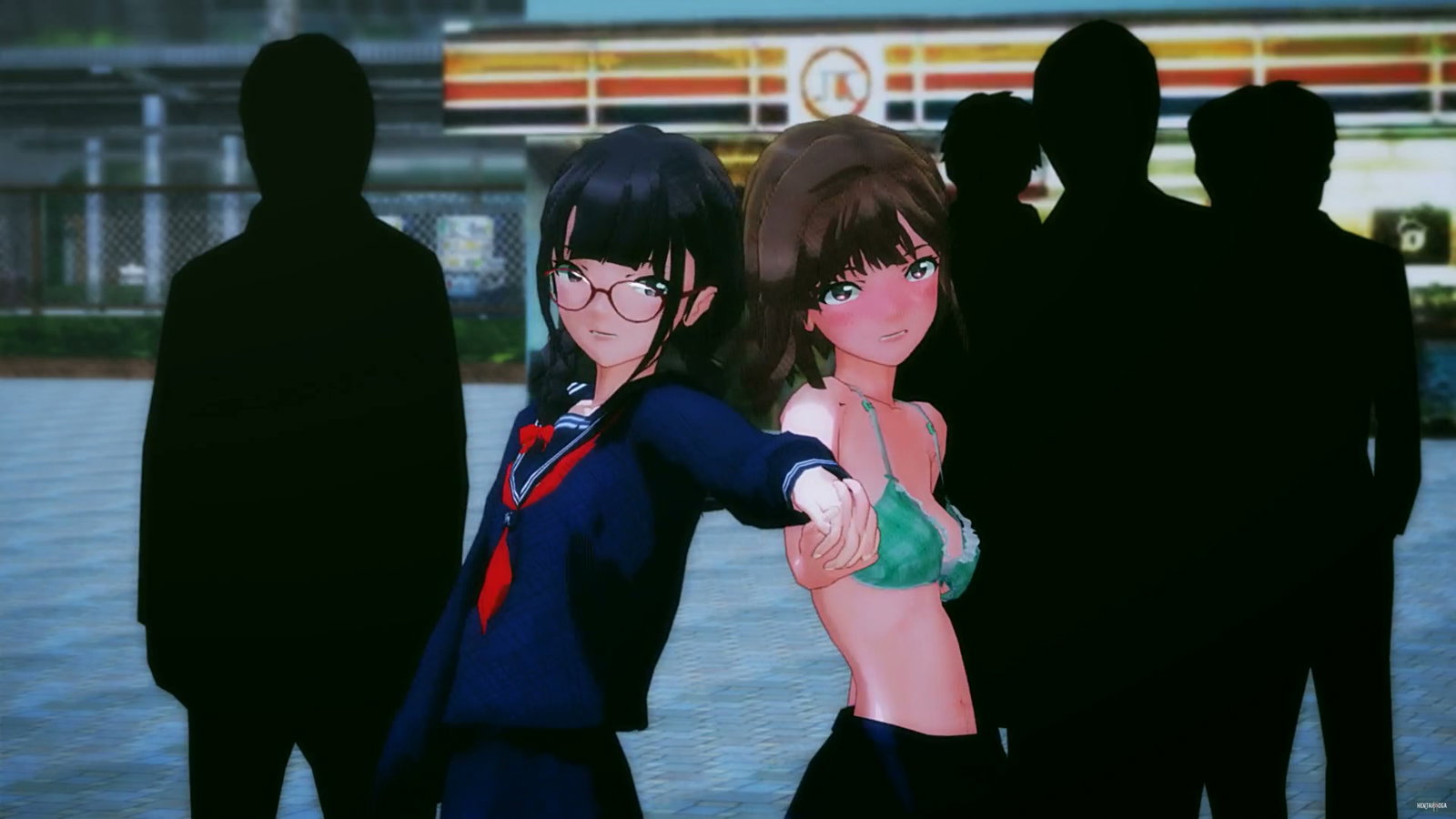 Schoolgirls strip dance park (MMD) - Free hentai video