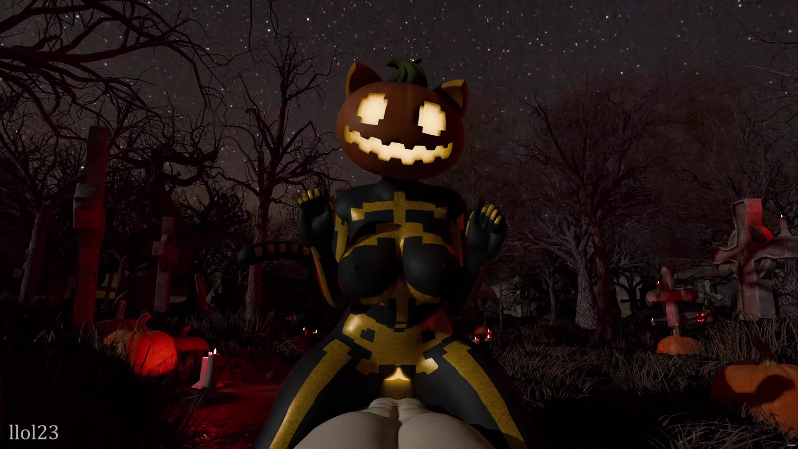 Spice - Halloween took a wild turn! - Free hentai video