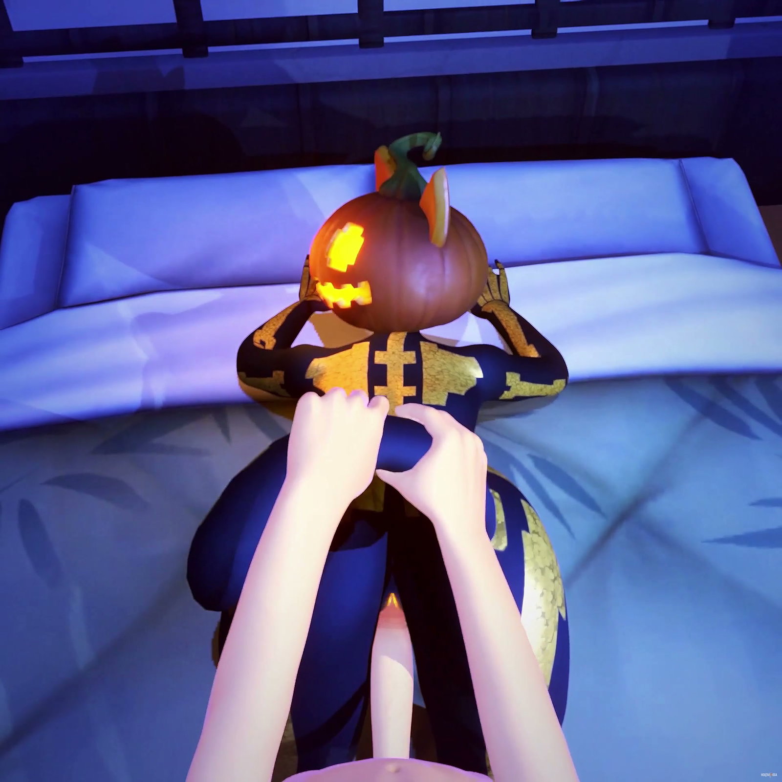 Spice taking a BWC on bed - Free hentai video