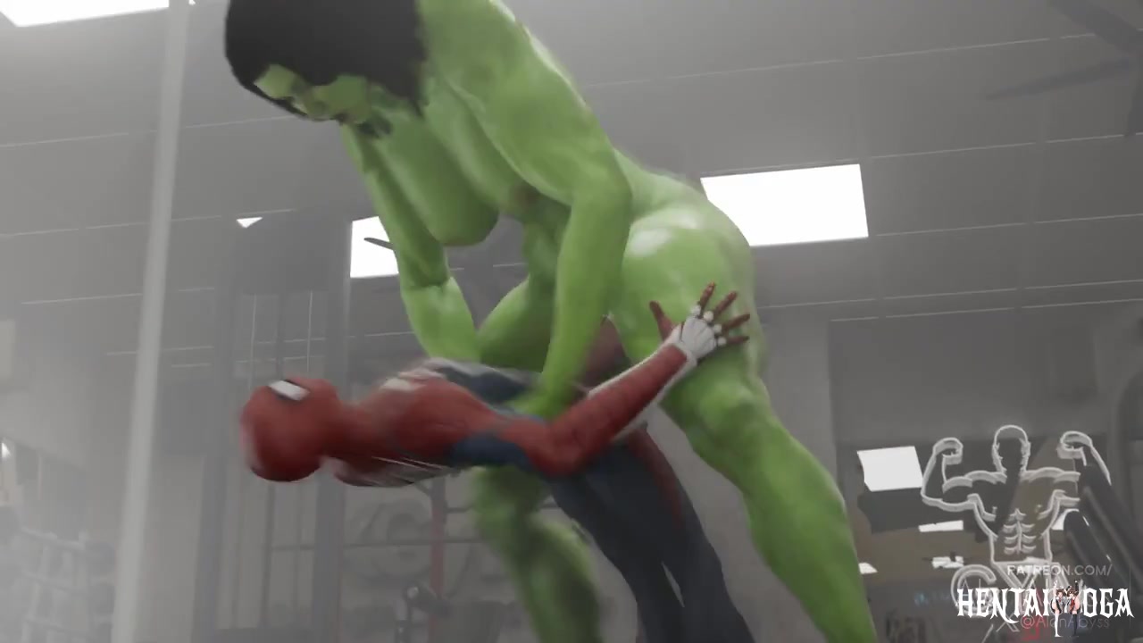 Spider-man getting used by She Hulk - Free hentai video