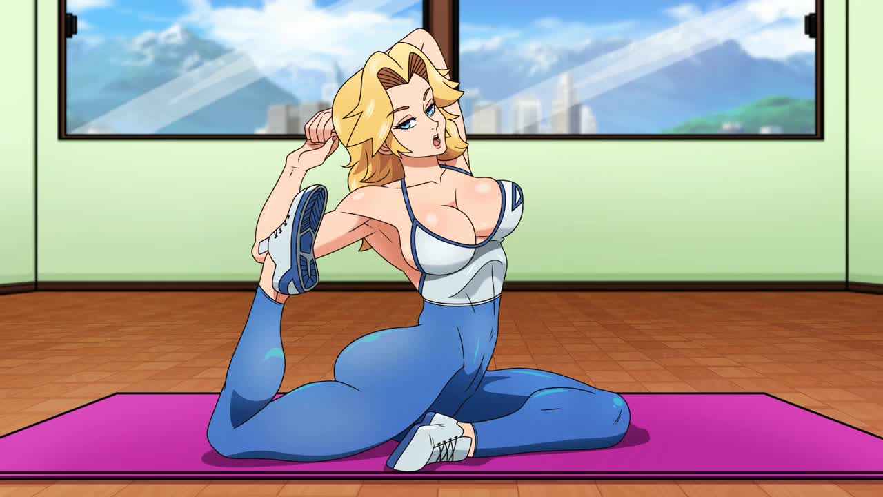 sues yoga practice animation - Free hentai video