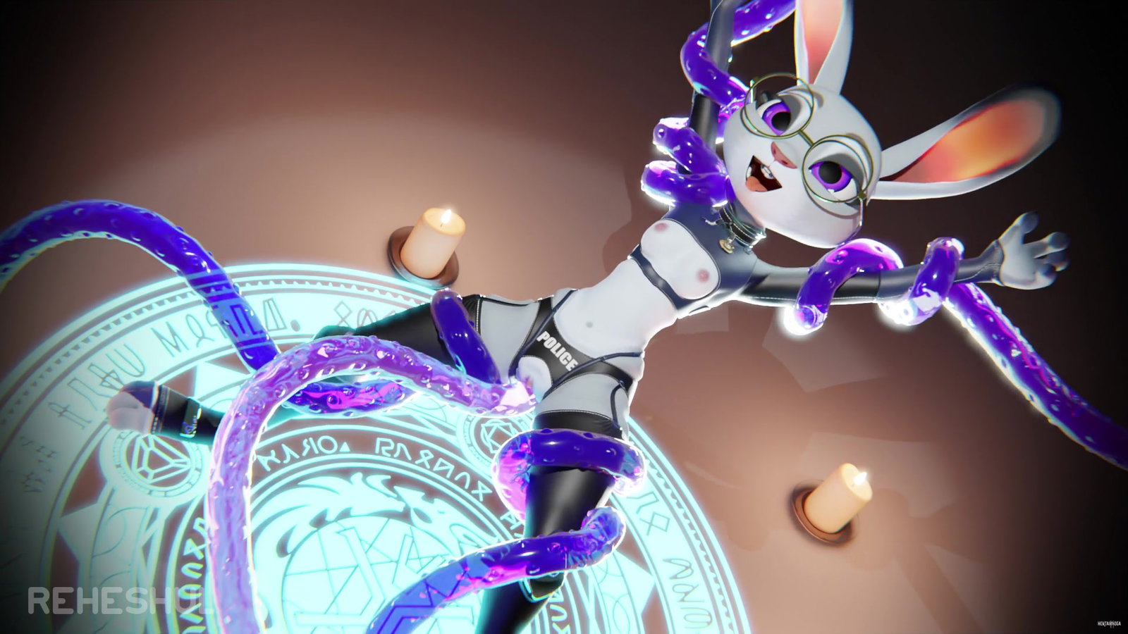 Tentacled bunny - Free hentai video