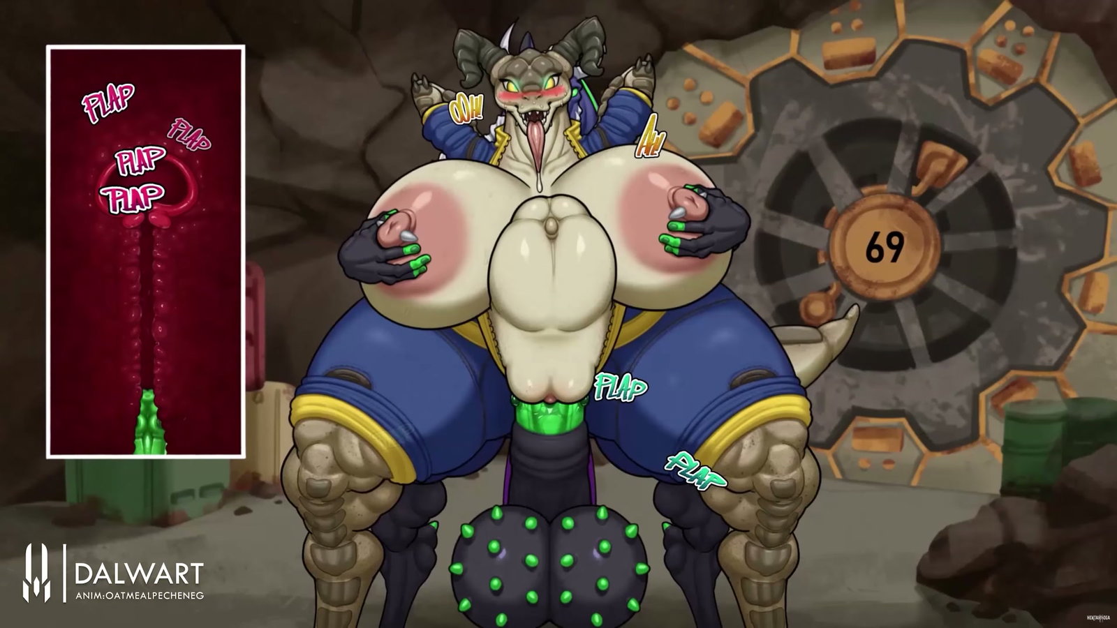 The Many Worlds of Nasty - Deathclaw girl - Free hentai video