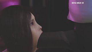 The Pill 1 - She gets on her knees to suck the boss's big black 3D dick - Free hentai video