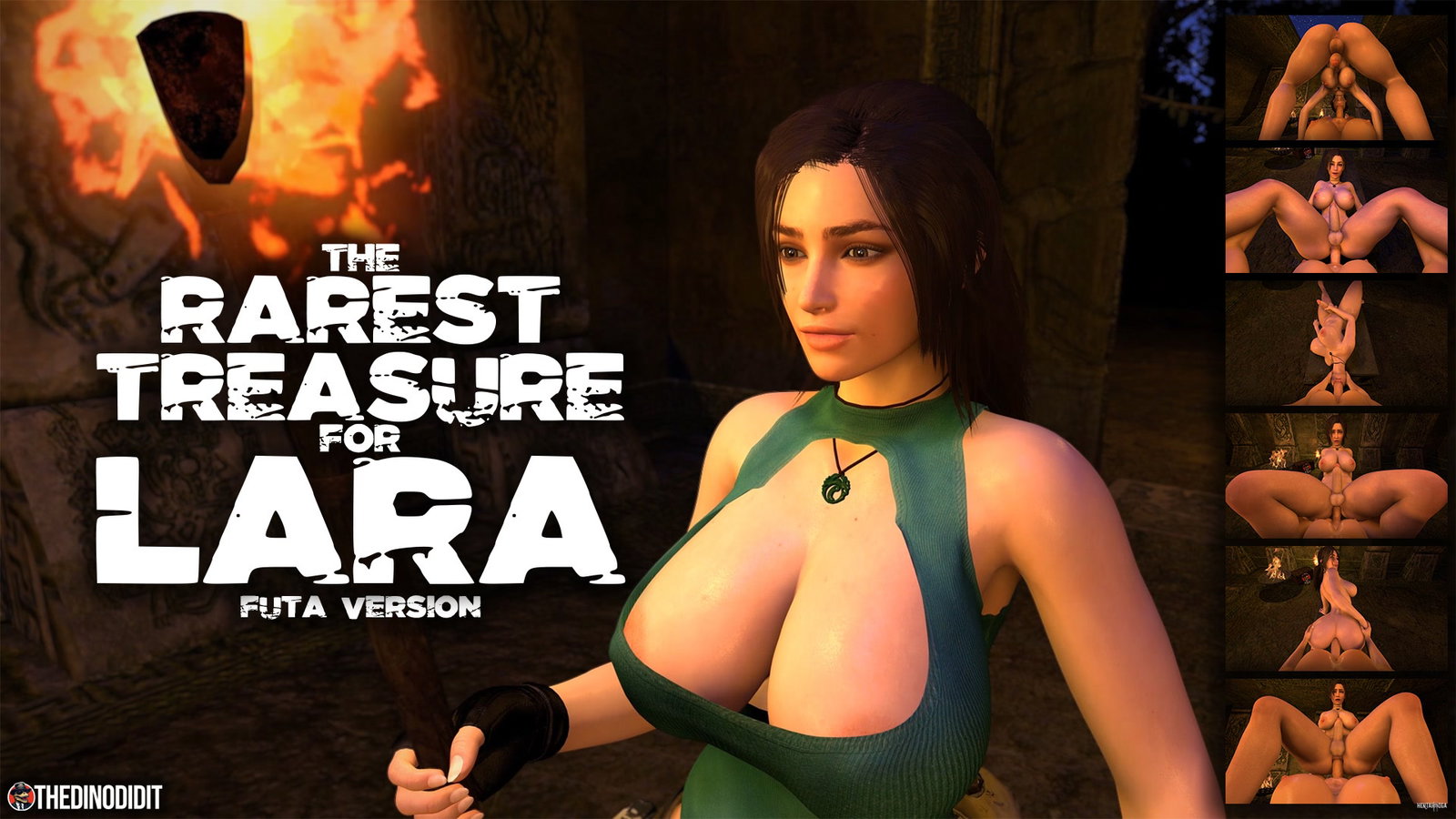 The Rarest Treasure for Lara (Futa) - Free hentai video