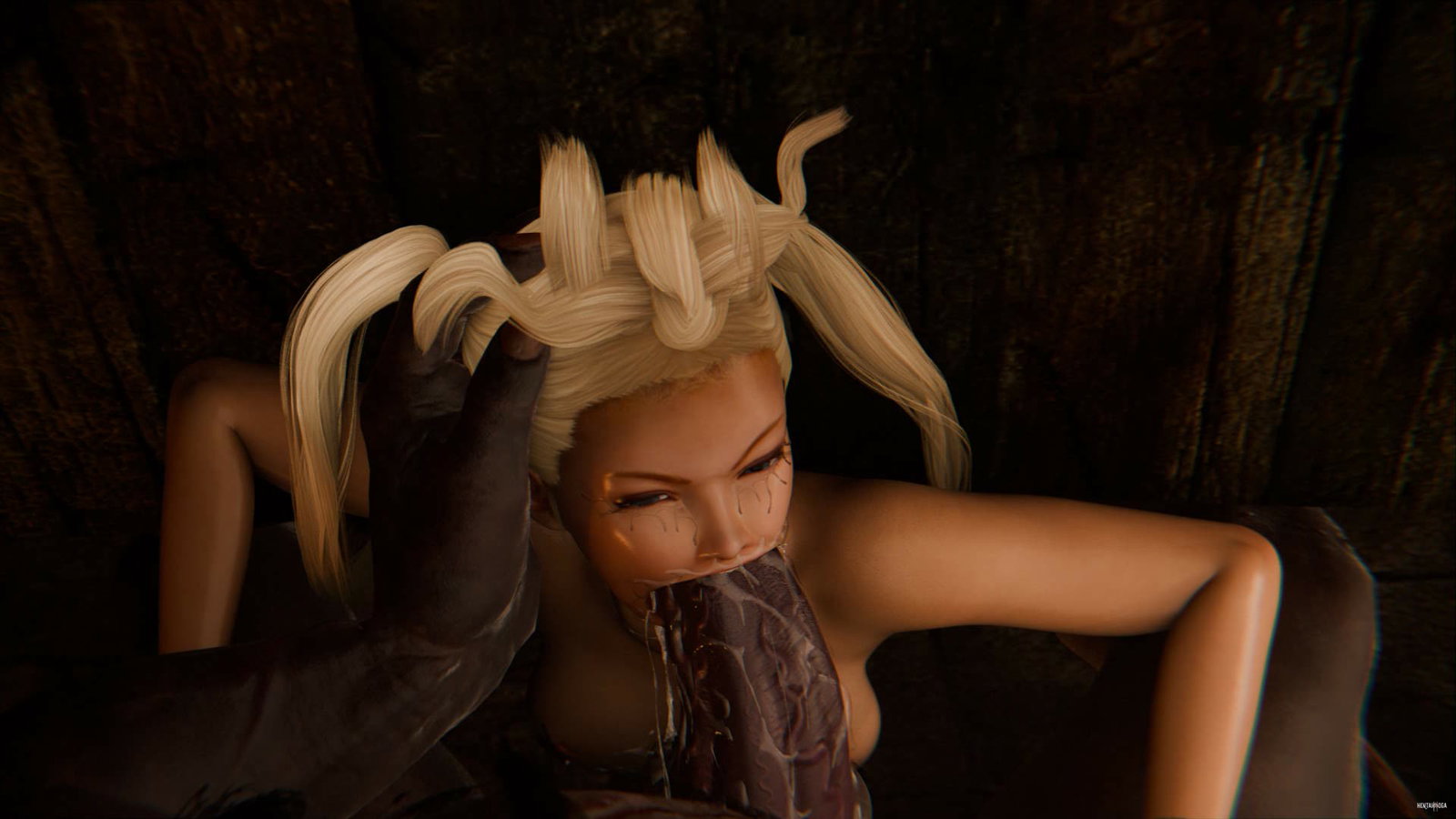 Throat stretching time - Free hentai video
