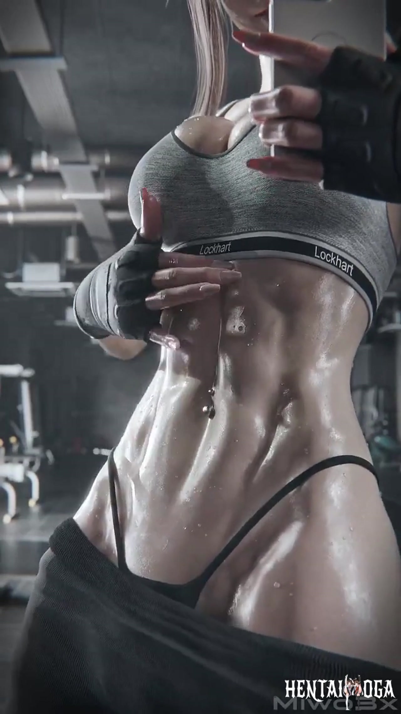 Tifa Lockhart show off her abs - Free hentai video