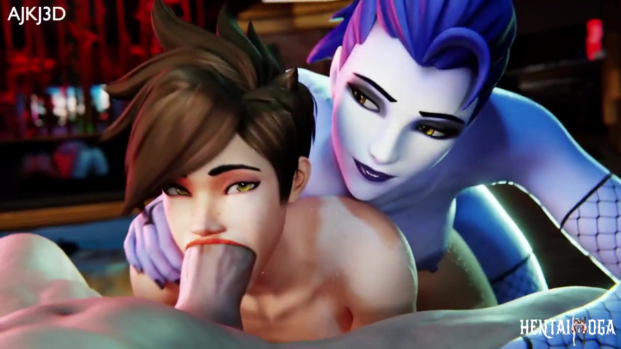 Tracer blowjob and proneboned by Futa Widow - Free hentai video