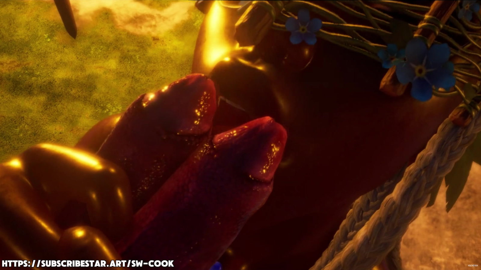Tribal Girl Takes Reptilian Monster's Two Cocks and Gets Double Creampie - Free hentai video