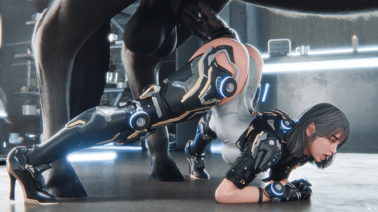 Ultimate bunny fucked by thick horsecock - Free hentai video