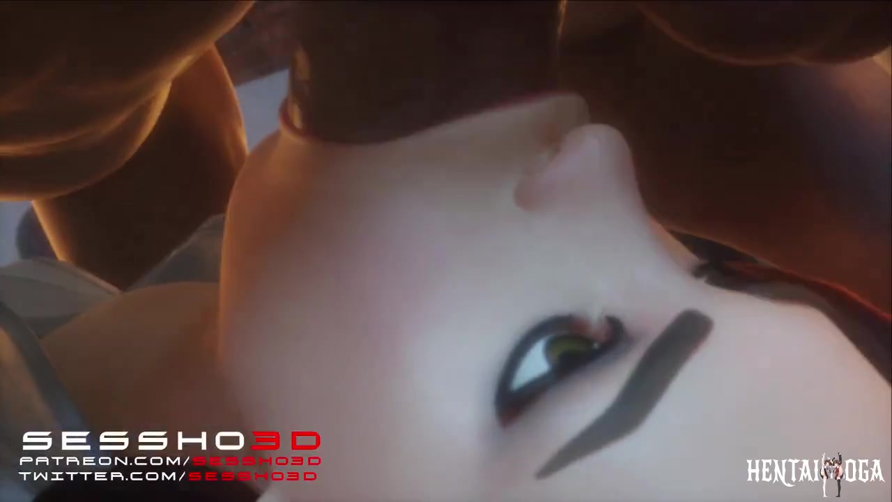 White suit Black Widow blowjob - Free hentai video