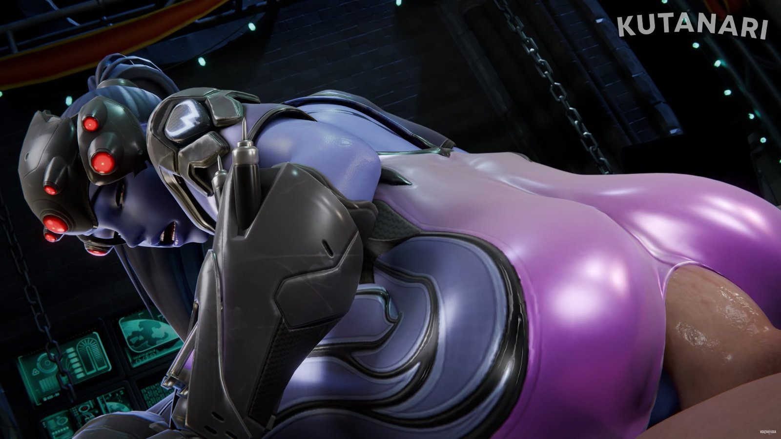 Widowmaker riding cock - Free hentai video