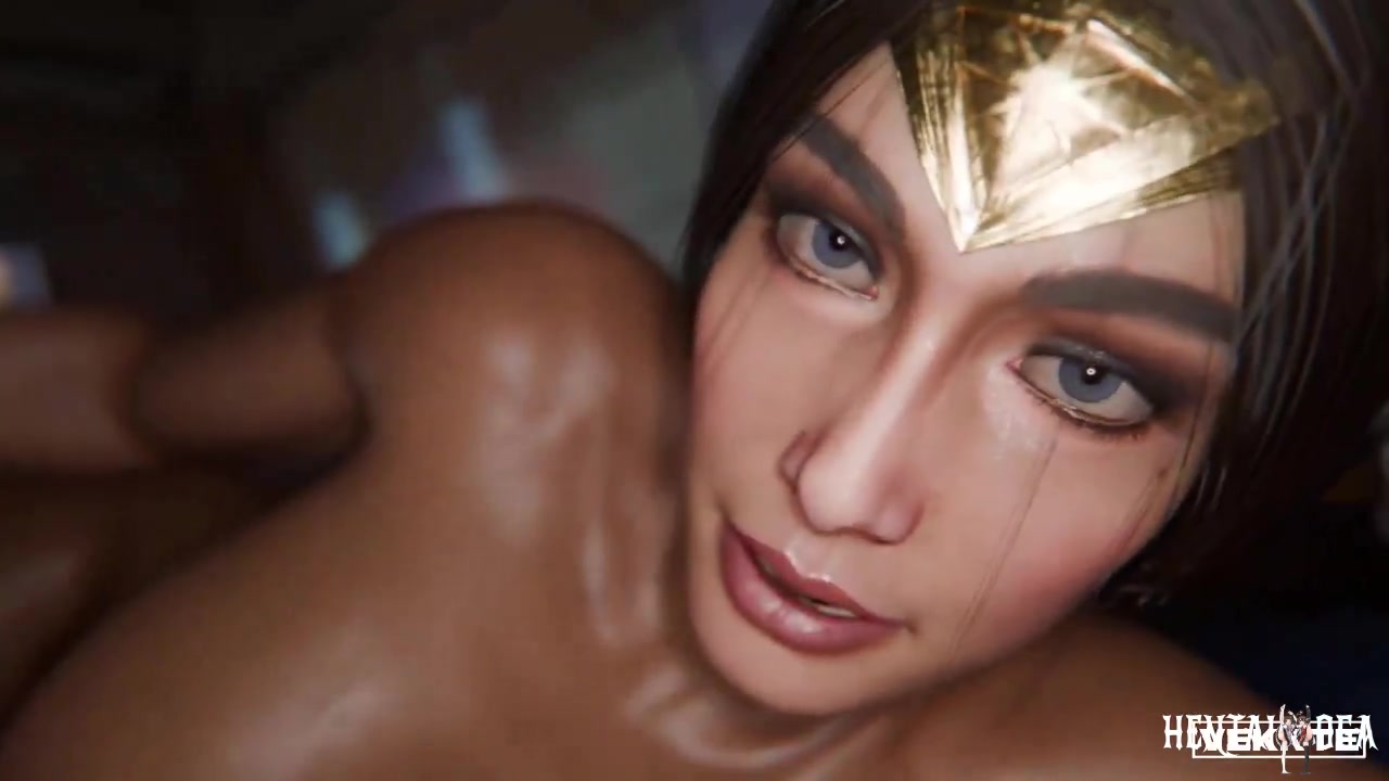 Wonder Woman handjob and swallow pov - Free hentai video