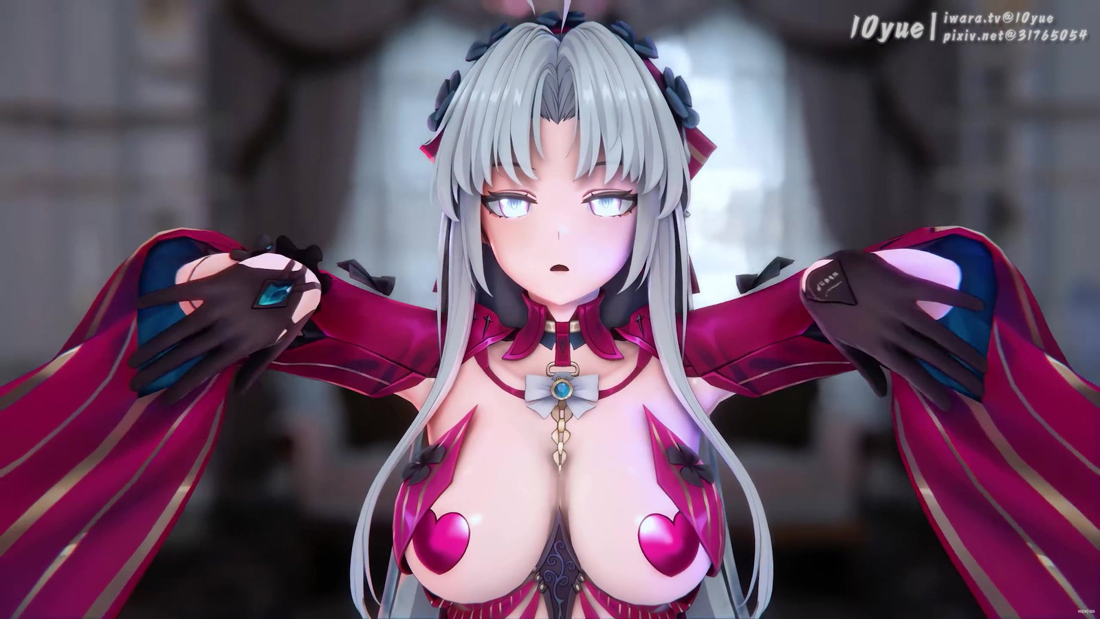 (WuWa MMD)Carlotta - Whiplash dance (R18) - Free hentai video