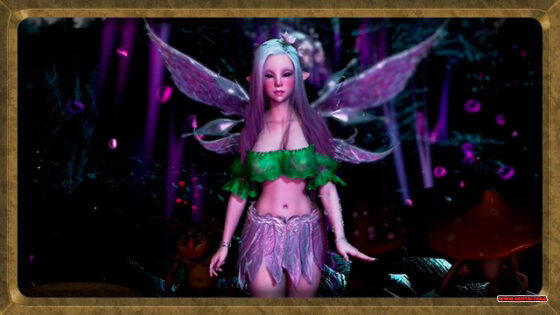 Young virgin fairy with long hair dancing sensually in a fantasy forest - Free hentai video