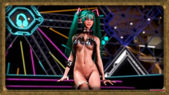 Youthful flirtly Miku shows off a new skin for the Vocaloid anniversary - Free hentai video