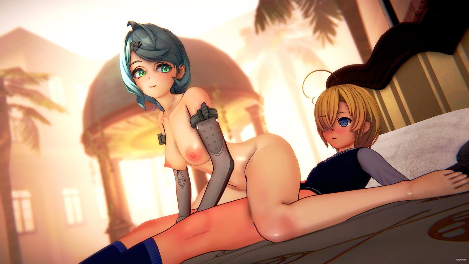 (ZZZ) Outdoor Bed (Alezonyth) - Free hentai video